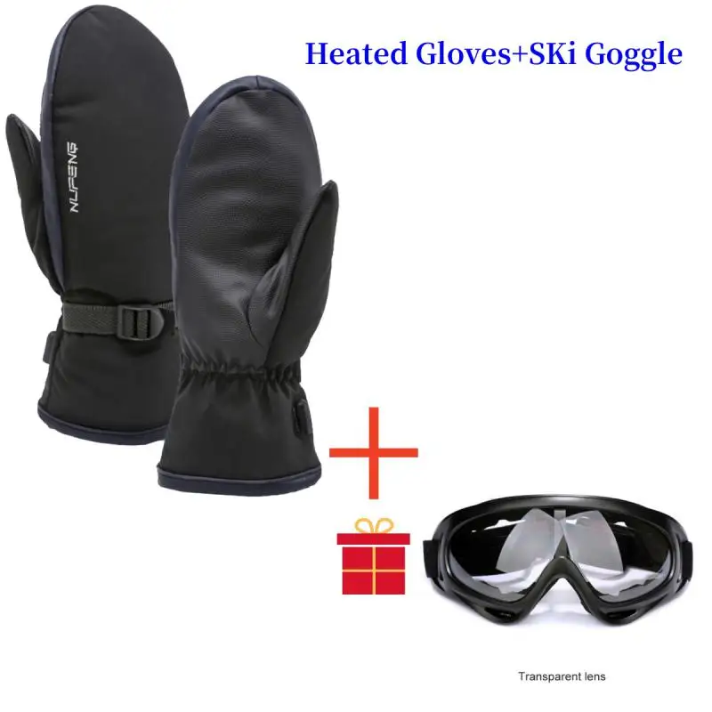 

Перчатки с подогревом пальцев для мужчин и женщин, теплые варежки для сенсорных экранов, водонепроницаемые ветрозащитные термоперчатки с электрическим подогревом, 1 пара