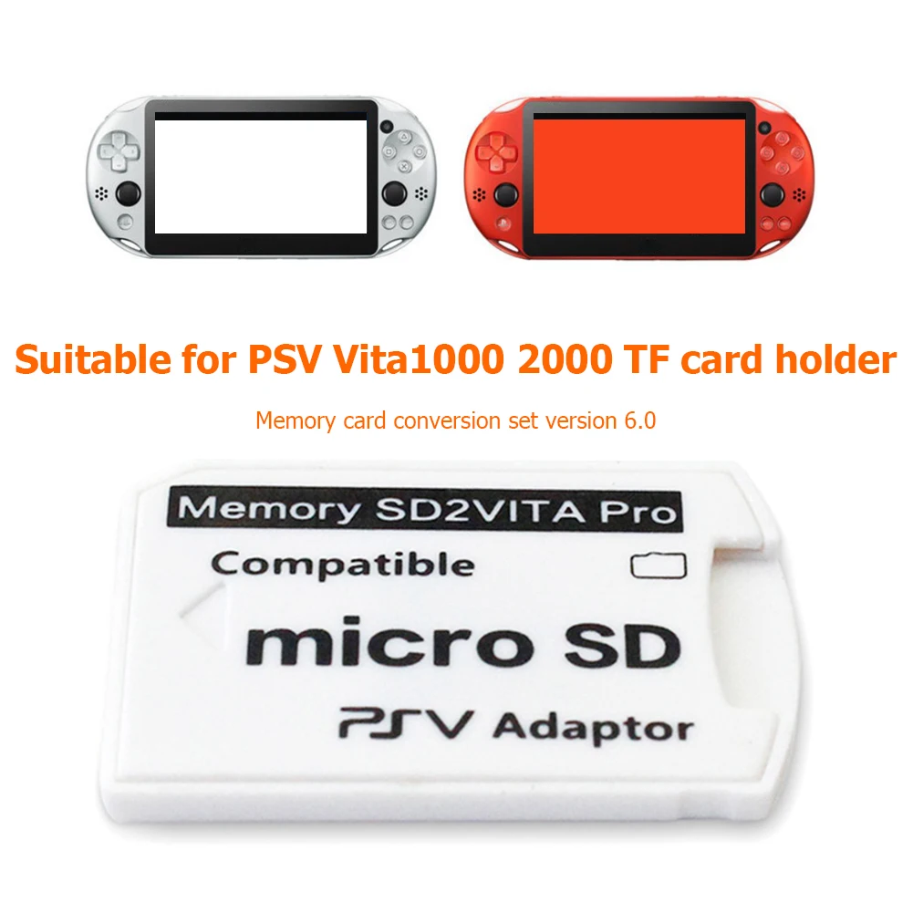 

Version 6.0 SD2VITA PSVSD Memory Card Adapter For PS Vita 1000 2000 3.65 System Micro Micro-SD Memory Card TF Card Holder