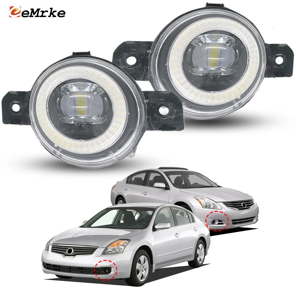 Фото Обновление светодиодных противотуманных фар H11 30 Вт для Nissan Altima L32 2007 2008 2009 2010 2011 2012 Автомобильный ангельский глаз дневного света DRL в сборе №1