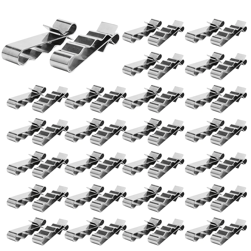 

50Pcs/Set Cable Clips Stainless Steel 4 Wire Cable Clamp For Pv Solar Panel Frame Clamps Clip Wire Fastener Clamp Organizer