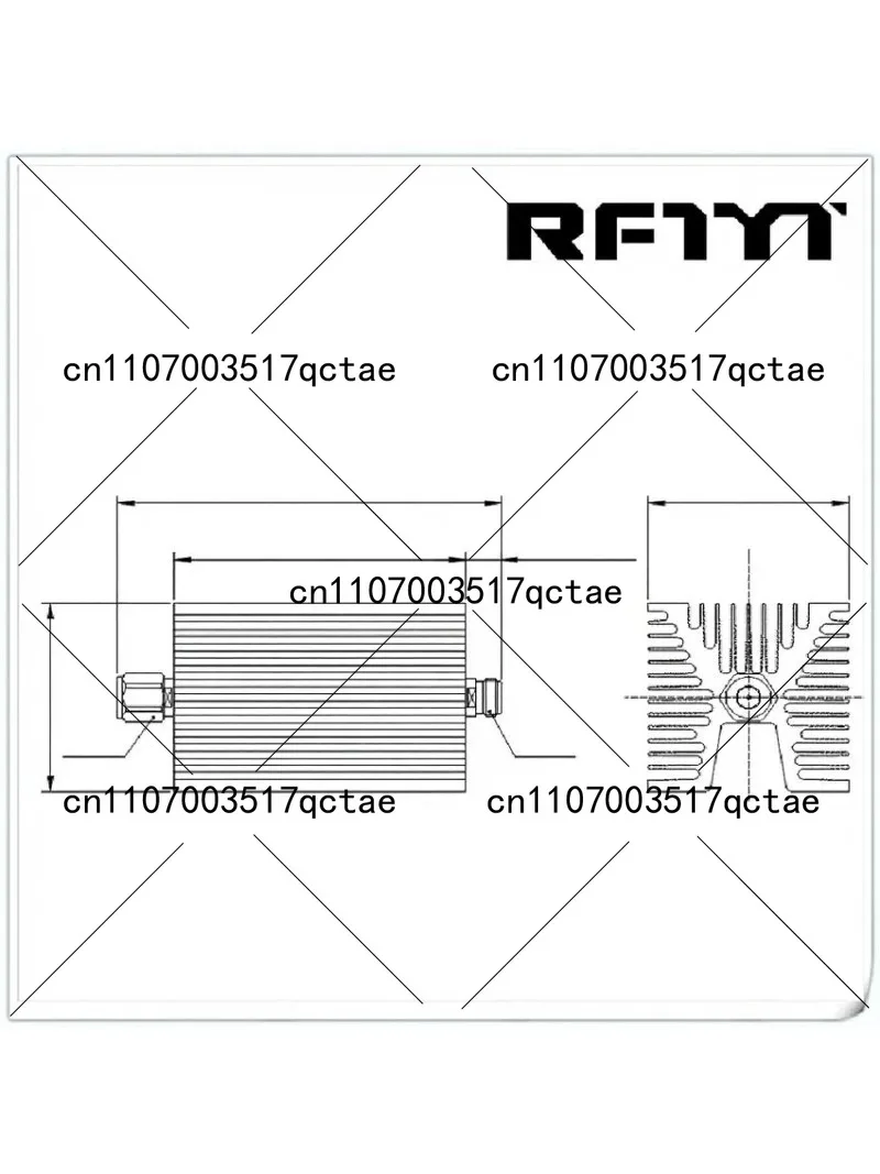Фото Фиксированный аттенюатор 100 Вт, N-типа, DC-6 ГГц, 1-60 дБ, коаксиальный, ВЧ №4