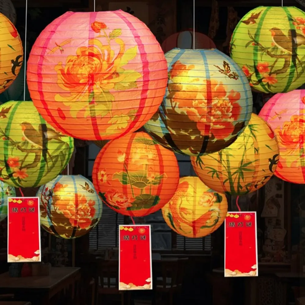 

With Handle Chinese Lantern DIY Materials With Lighting Good Luck Lantern Lamp Kits Luminous Handmade Party Glowing Lantern