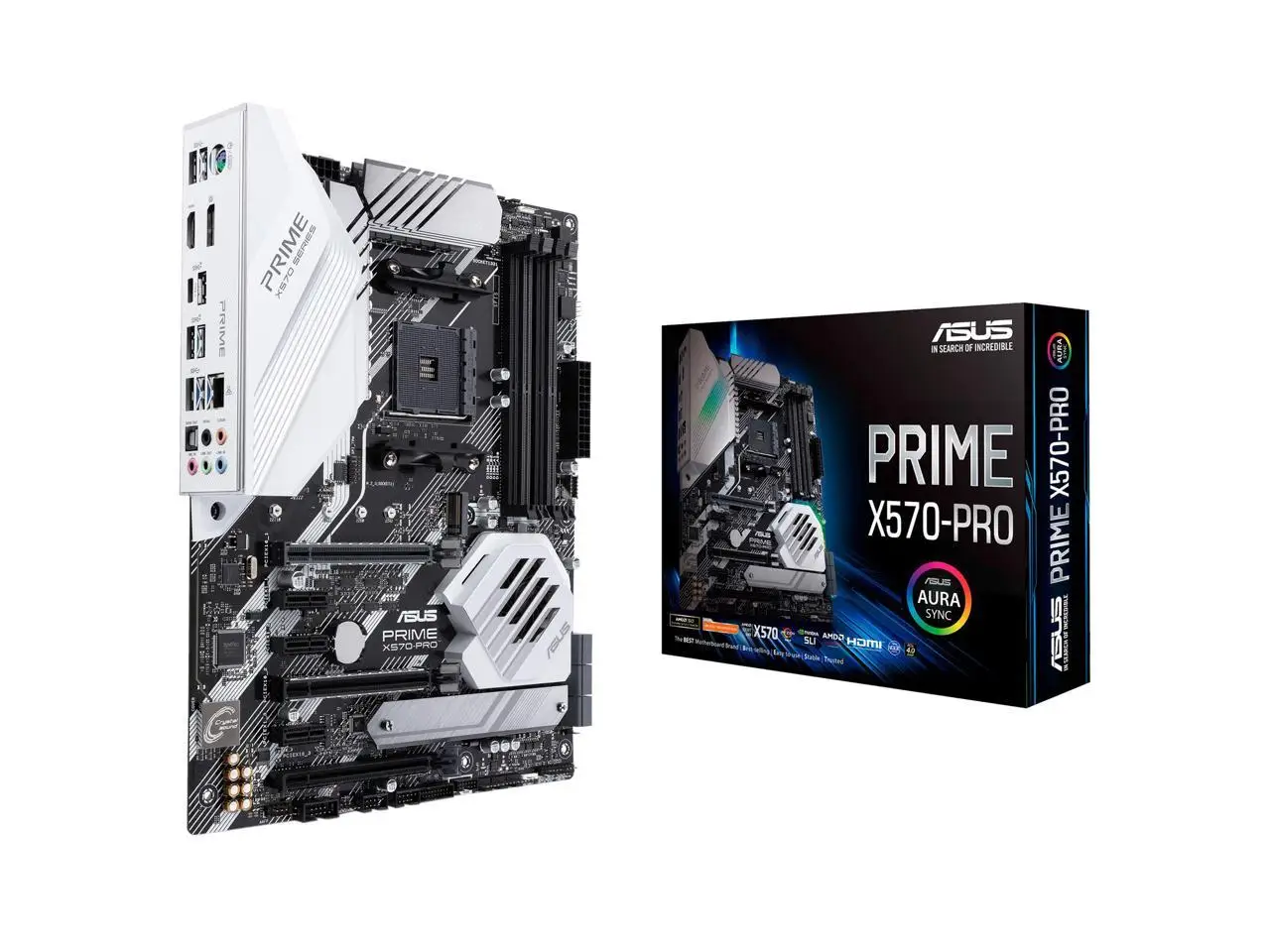 

ASUS Prime X570-Pro Ryzen 3 AM4 with PCIe Gen4, Dual M.2, HDMI, SATA 6Gb/s USB 3.2 Gen 2 ATX Motherboard