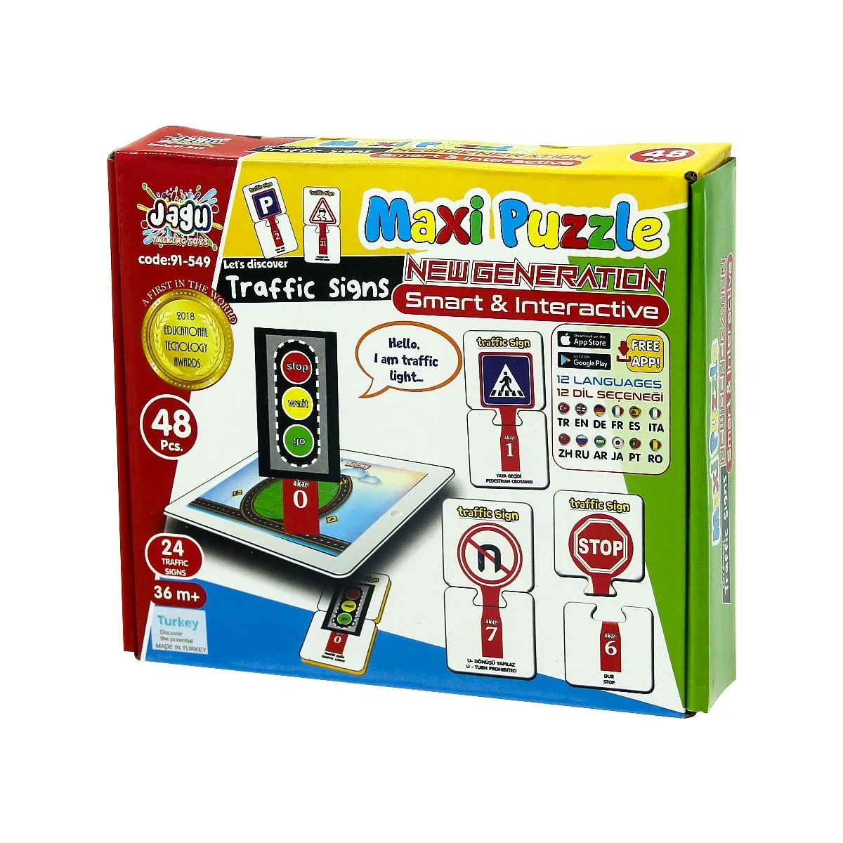 

Магнитный дорожный знак Jagu 48 шт.