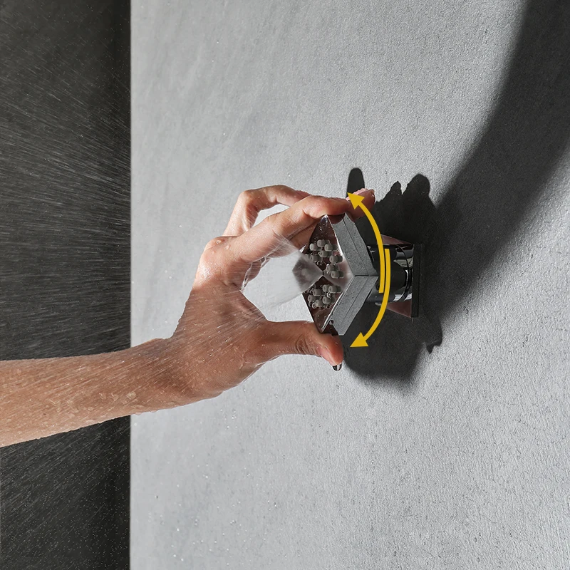 Душевая лейка с дождевой насадкой черный квадратный распылитель из твердой