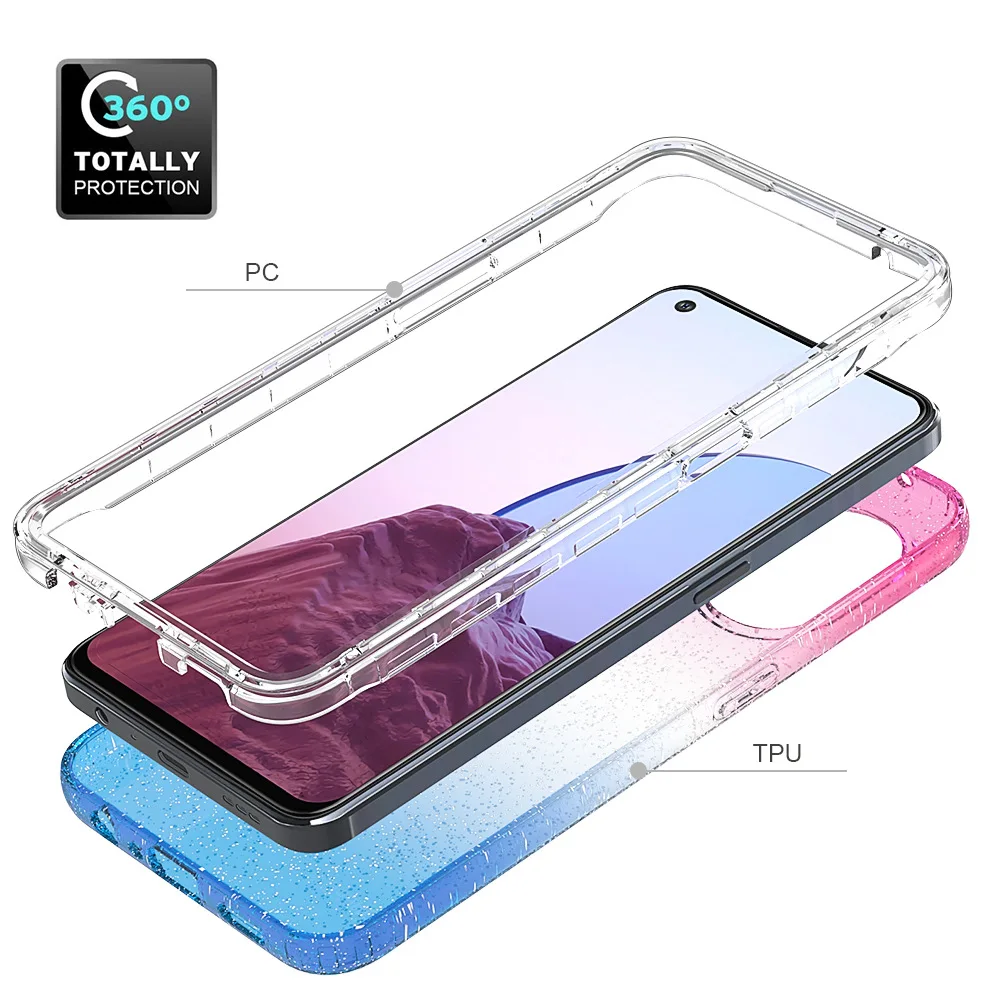 

Suitable for one plus N2O 5G high translucent 360 two-color gradient drop protection cover with built-in airbags at four corners