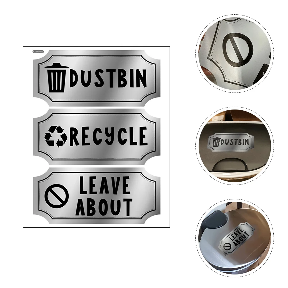 

Recycle Sticker Waste Sorting Decals Warning Sign Can Garbage Sticker
