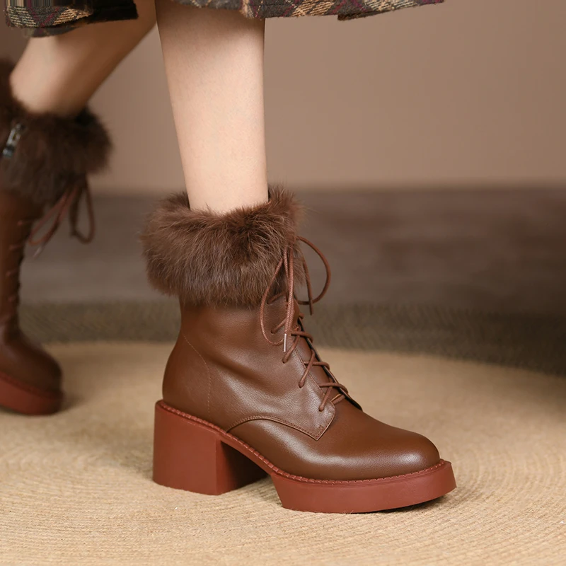 

Ботинки зимние из натуральной кожи, 22-2022 см, на молнии сбоку