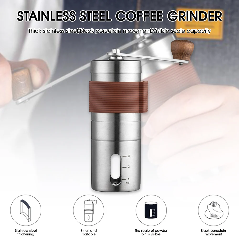 

Manual Coffee Grinder Stainless Steel Handmade Coffee Bean Grinder Portable Coffee Grinder Coffee Accessories For Home Travel