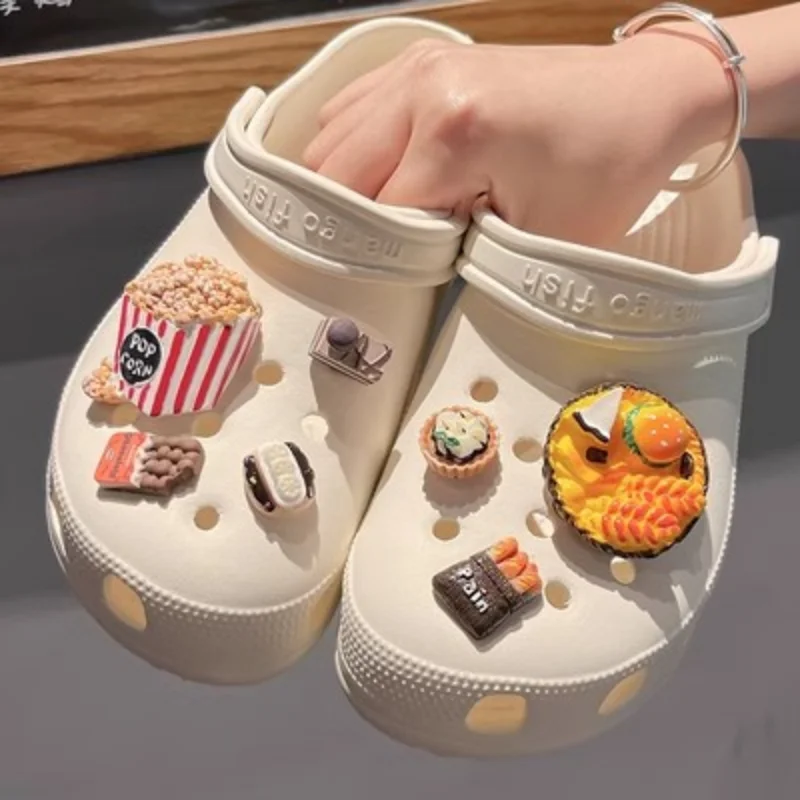 

Whole Set All-match Shoes Charms for Croc Delicious Simulation Food Croc Accessories Fashion Shoe Charms for Sandals Trend DIY