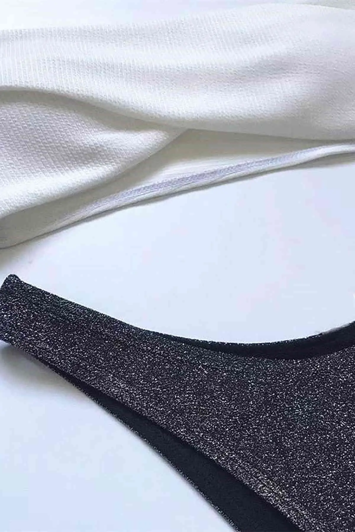 

Above Silvery White Bikini Team Six Bikini Set Summer Sea Pool