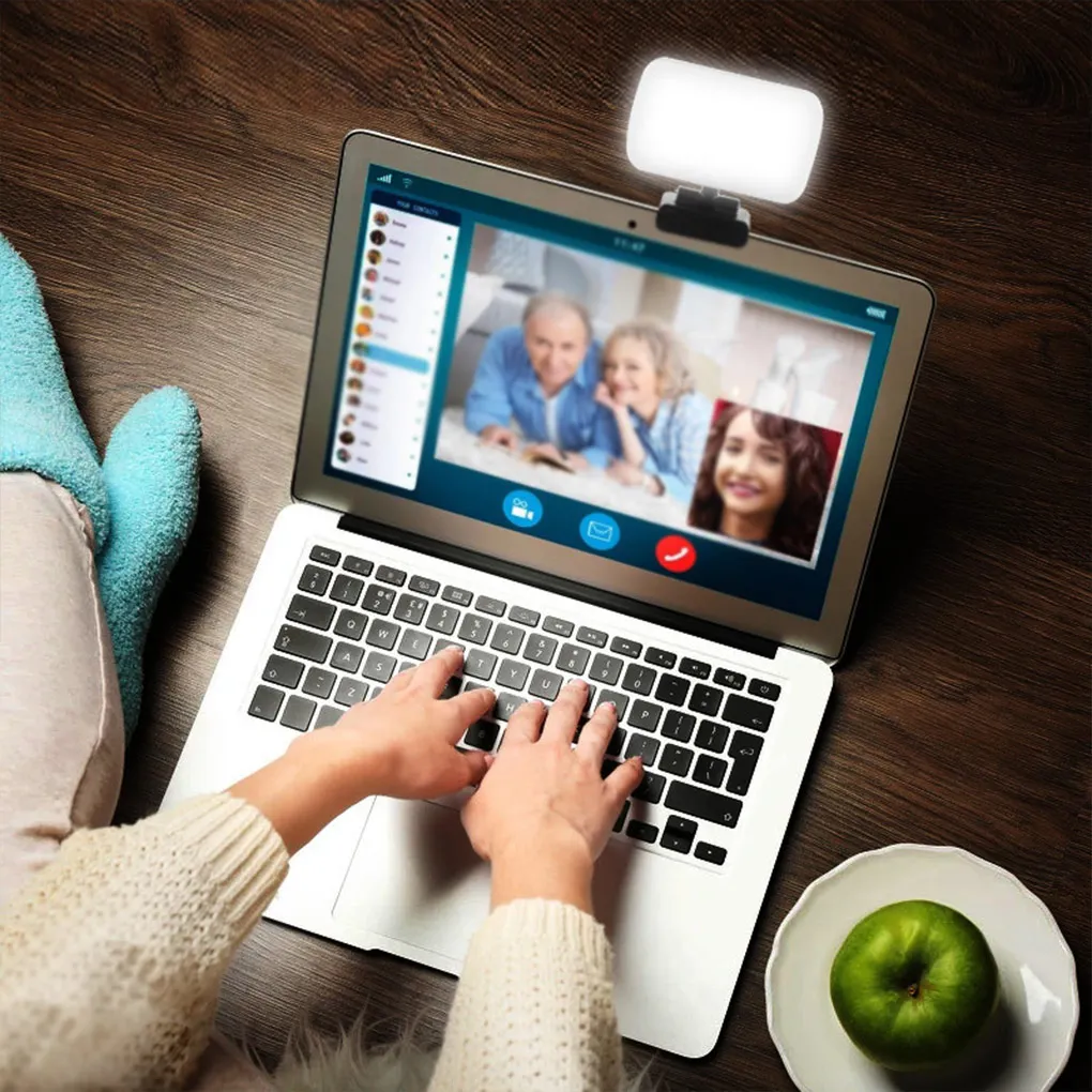 

Светильник для видеосъемки 3000K-6500K, 10 передач, настольный светильник для селфи с углом поворота и регулируемой яркостью, светильник для каме...