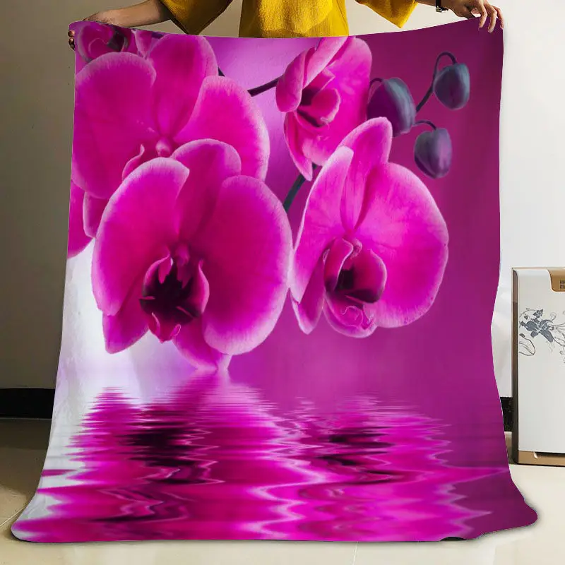 

Pink Flower Flannel Blanket Design Your own Blanket Flannel Blankets for Sofa