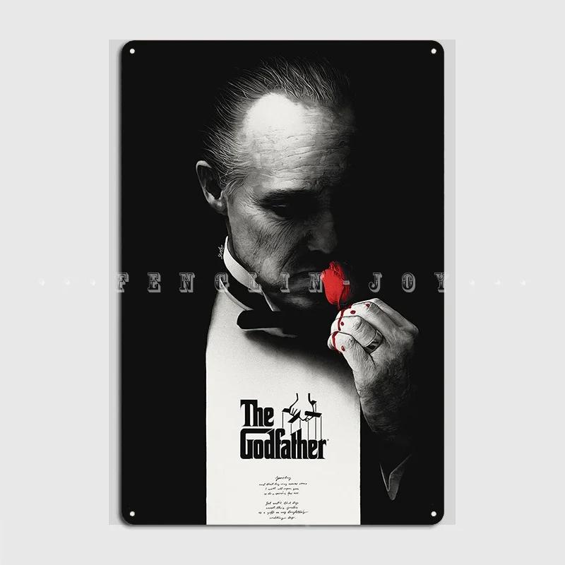 

Godfather, металлический постер с табличкой, для кинотеатра, яркий плакат, оловянные плакаты с надписью