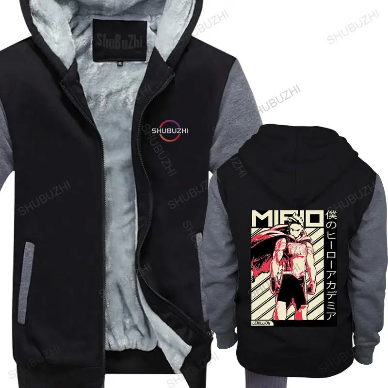 

Mirio Togata fleece hoody For Men Cotton Awesome thick hoodie Lemillion My Hero Academia hooded zipper Japanese Anime hoodies