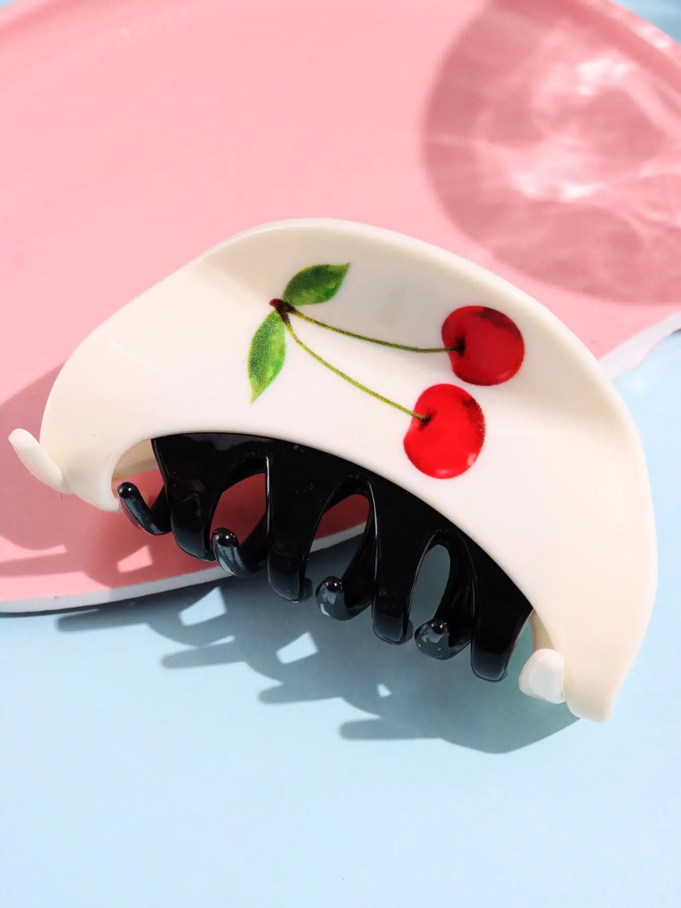 Необычные полукруглые разноцветные принты тюльпаны вишневая смола коготь для