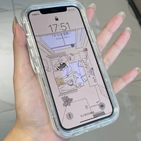 anti fall three in one suitable for iphone13mini mobile phone shell new transparent apple 12promax thick xs11xr
