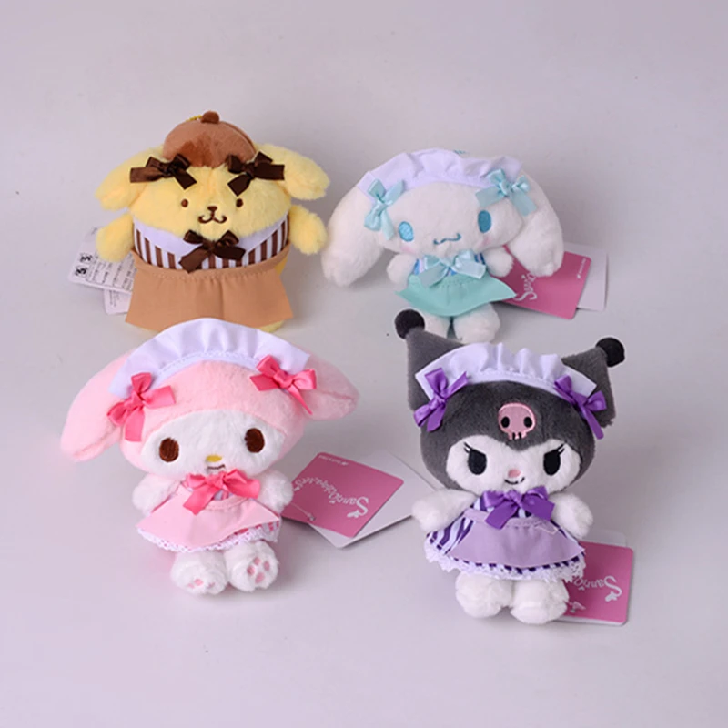 

Sanrio Kuromi My Melody Cinnamoroll Pom пурин симпатичная мультяшная плюшевая кукла подвеска на рюкзак кавайная горничная моделирующая игрушка брелок