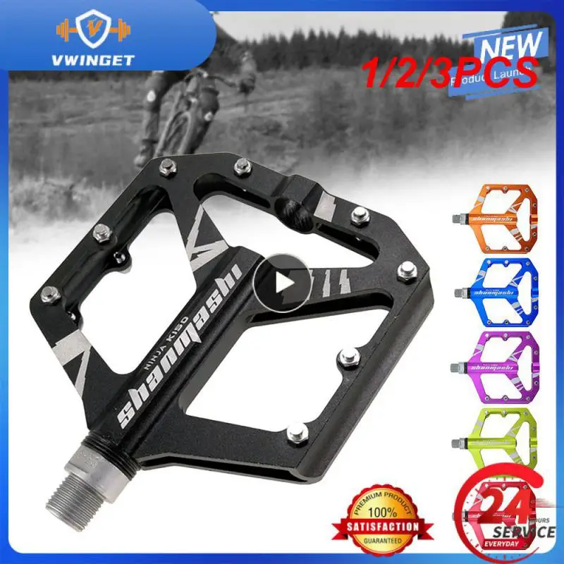 

1/2/3PCS F336 Reflective Bike Pedal 3 Bearings Non-Slip MTB Pedals Aluminum Alloy Flat Waterproof Pedals