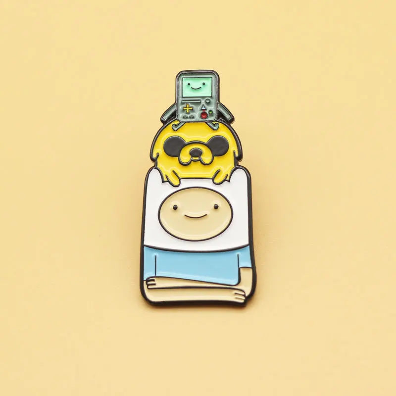 

XM-funny Adventure time cartoon brooch adventure time treasure badge fashion couple clothes decoration pin anime accessories