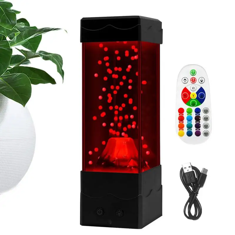 

Лампа Lava Volcano Lamp светодиодный Night светильник, необычная декоративная лампа для дома и RGB, 16 цветов, изменение детской лампы с дистанционным управлением