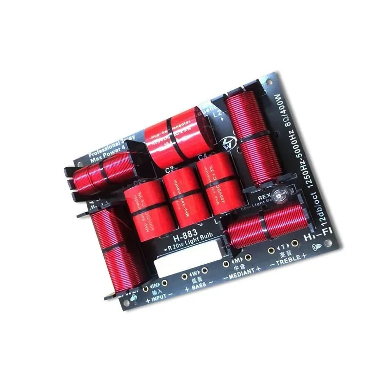 400 Вт 3-полосный кроссовер Hi-Fi твитер среднечастотный НЧ-динамик 1250H/5000 Гц с