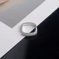 fashion vintage korea silver zircon rings for women girls luxury personality aesthetics designer rings 2022 trend jewelry gifts