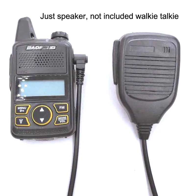Фото Микрофон-гарнитура 3,5 мм 1Pin с кнопкой PTT для раций Baofeng BF-T1 T8 U9 UV-3R Plus, Yaesu VX-3R VX-5R VX-10 VX180 №1