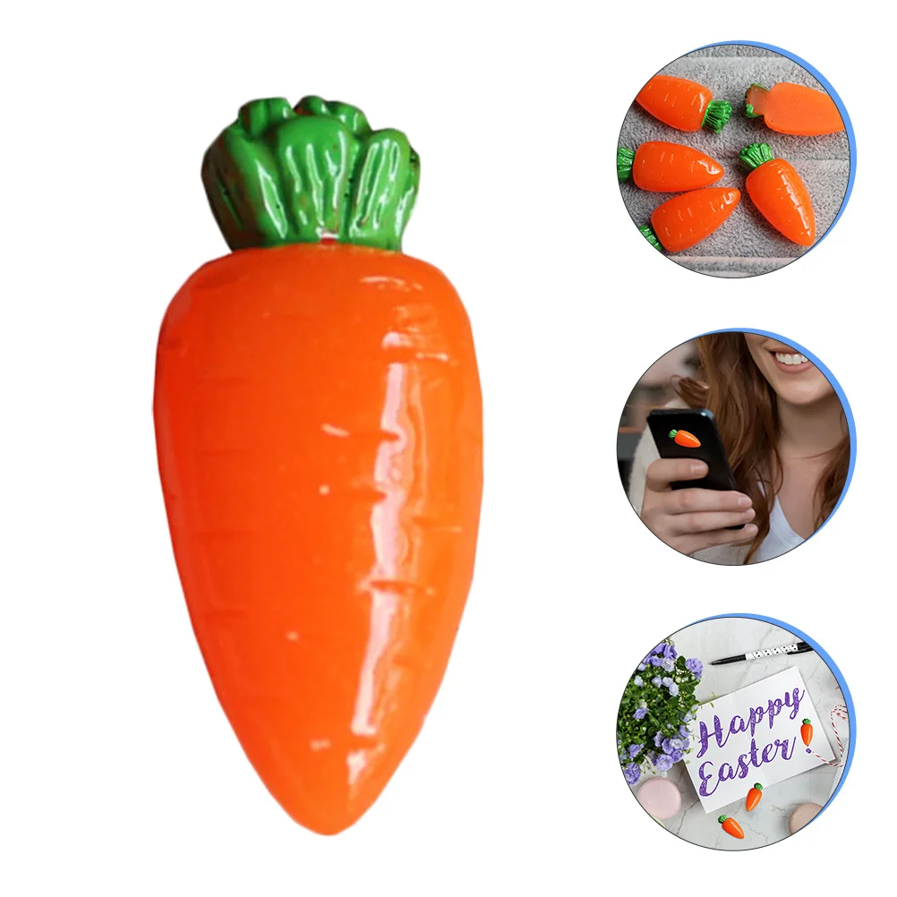 

Carrot Charms Resin Flatback Easter Diy Craft Embellishments Mini Fruit Carrots Beads Bead Clay Crafts Nail Cell Making Bunny