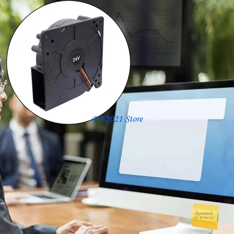 Фото F3KE DC24 Охлаждающий вентилятор 12x12x3 мм, вентилятор с двумя шарикоподшипниками, 24 В, 4 контакта, надежный и тихий №4