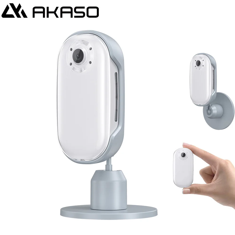 AKASO Keychain Body Action Camera 4K 30FPS 20MP with EIS 2.0 60min Video Recording Slow Motion Hands-Free Mini Vlogging Camera