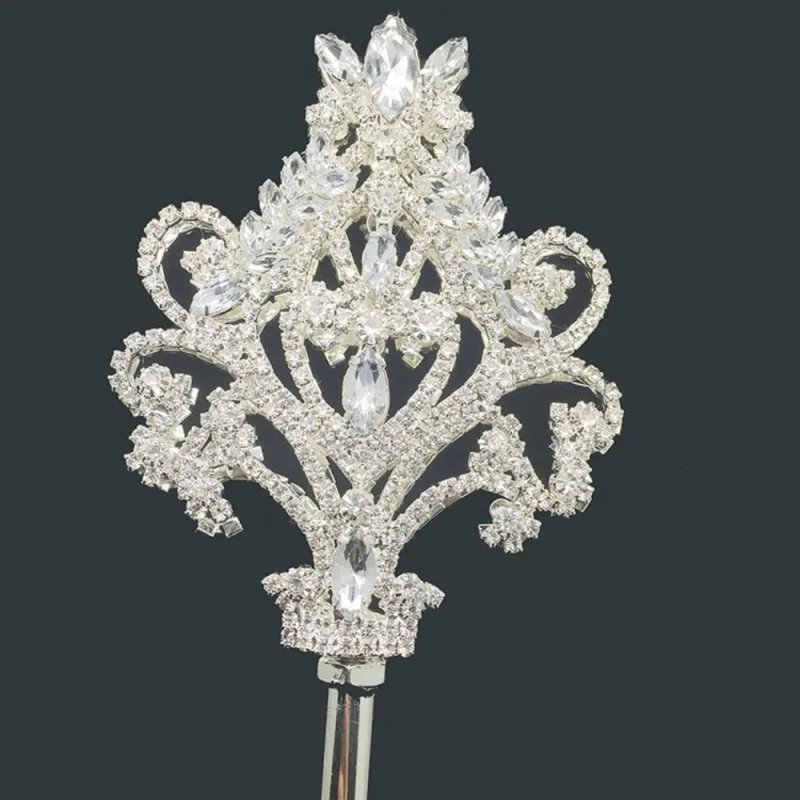 

New Beauty Props Leaves Diamond Scepter Metal Walking Role Play Fairy Stick Jewelry