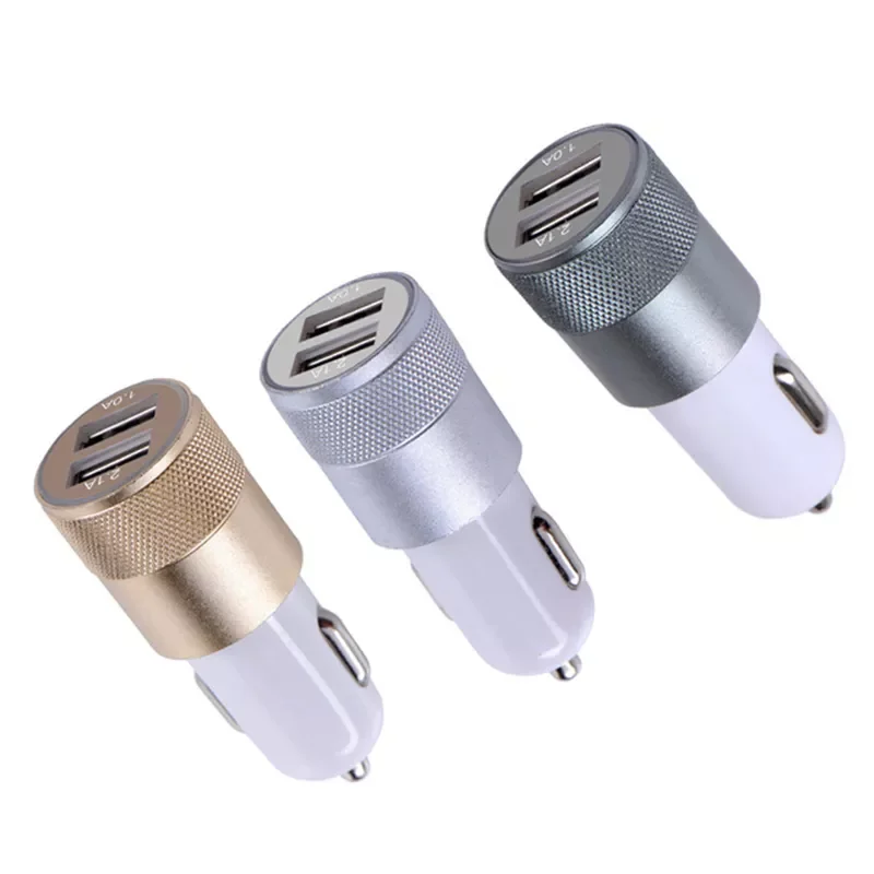 

lighter socket Car Charger 2.1A 1A Mobile Phone Charger 2 Port USB Fast Car Charger for Phone Tablet accessor