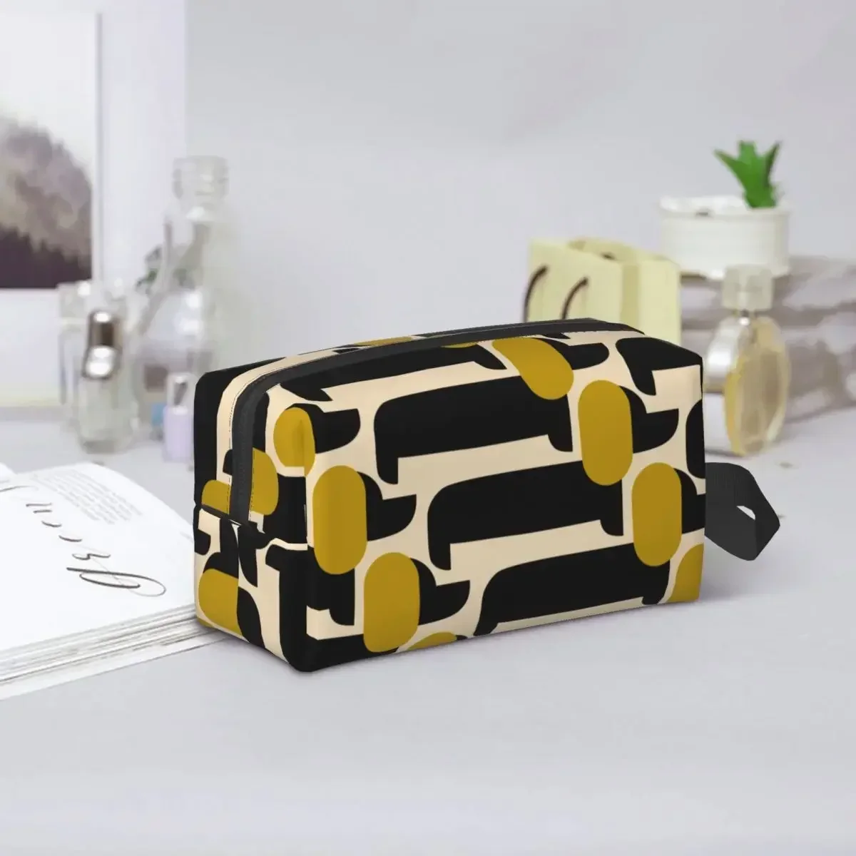 Сумка для туалетных принадлежностей с принтом собаки Orla Kiely на заказ женский