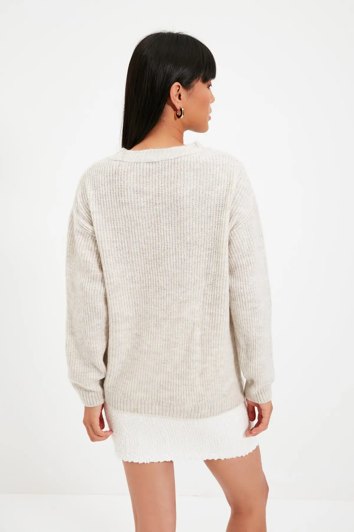 

Trendyol Mesh Detailed Knitwear Sweater TWOAW22KZ0266