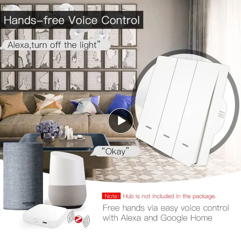 

Умный телефон с управлением через приложение, переключатель с голосовым управлением и сенсорной панелью, переключатель Tuya Zigbee с сенсорным управлением, стиль 2/3