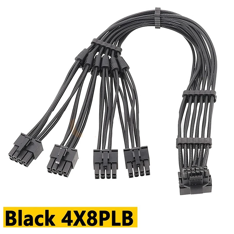 1 шт. 50/60/70 см 4x 3x8Pin штекер к 12VHPWR PCIE5.0 16Pin ATX3.0 модульный кабель для RTX40 GPU Line