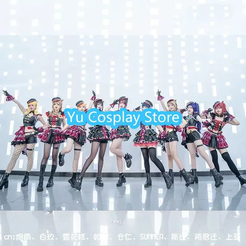 Lovelive Sunshine Wake up Challenger Косплей Костюм Aqours Платье Ruby Dia Riko Chika Танцевальный