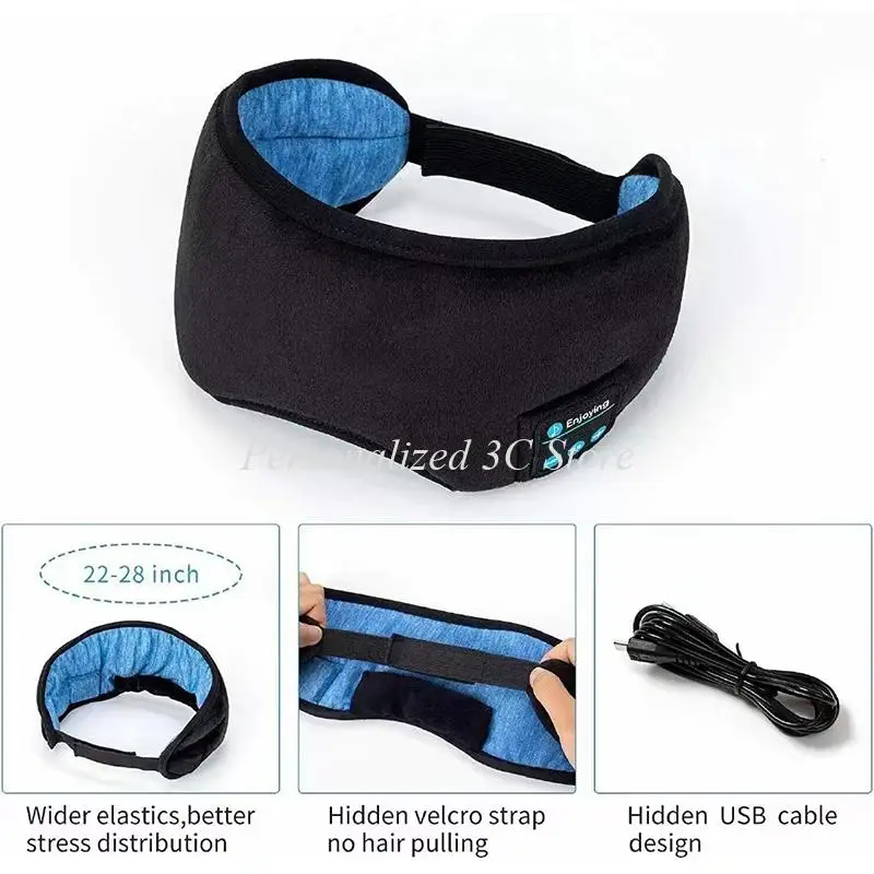 

Bluetooth Sleeping Headphones Eye Mask Sleep Headphones Bluetooth Headband Soft Elastic Comfortable Wireless Music Earphones