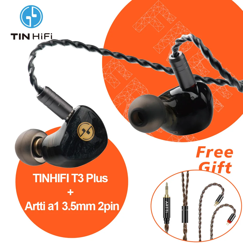 

TINHIFI T3 Plus Hi-Fi Earphone 10mm LCP Diaphragm In Ear Earbuds Wired Music Earphones Free Gift 3.5mm 2pin 0.78mm Cable
