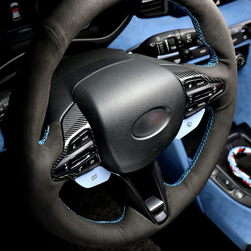 Чехол для автомобильного рулевого колеса из углеродного волокна Hyundai Elantra CN7-N