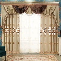 2022 light luxury european style printed blackout curtain finished product customization curtains for living dining room bedroom