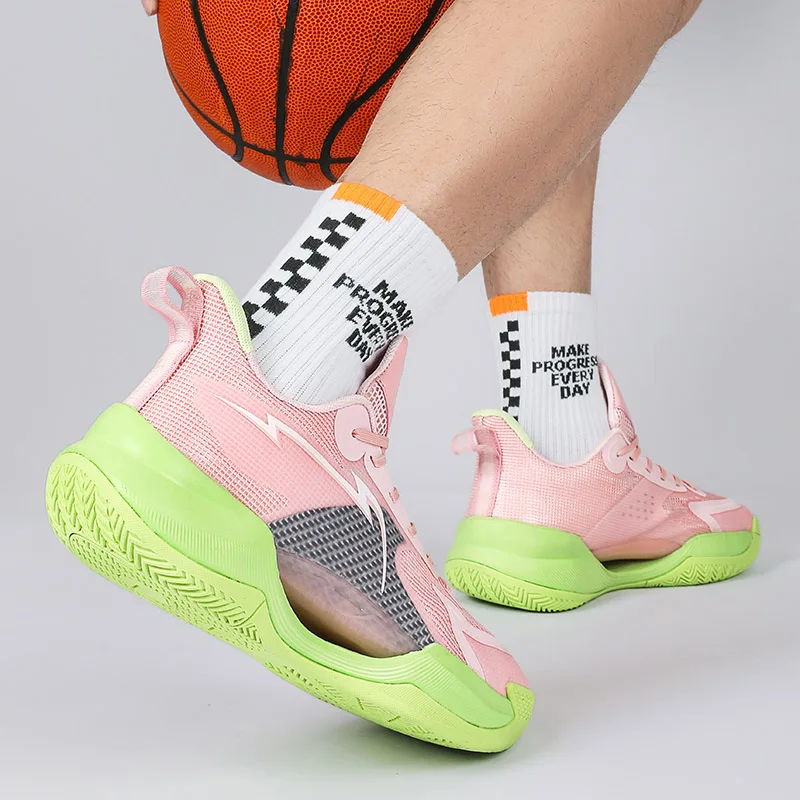 QNX-2399 High Quality Mens Basketball Sneakers Low-top Training Sports Trainers Womens Breathable Cushion Basketball Shoes 2023