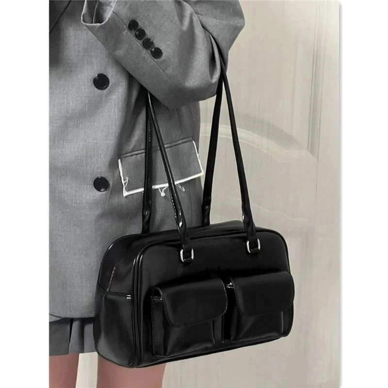 2023 Retro Leather Handbag New Trendy Underarm Shoulder Bags For Party Shopping Travel Lady Women Casual Solid Color Tote Bolsas