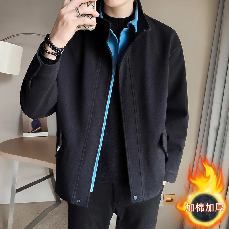 

Осеннее Новое Стильное пальто средней длины, мужское свободное Мужское пальто