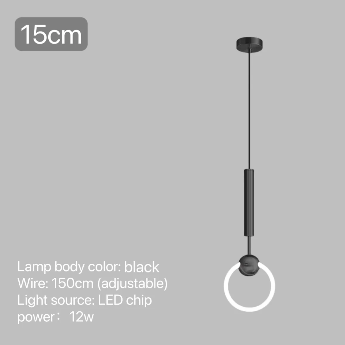 

Подвесной светодиодный светильник латунный 12Вт