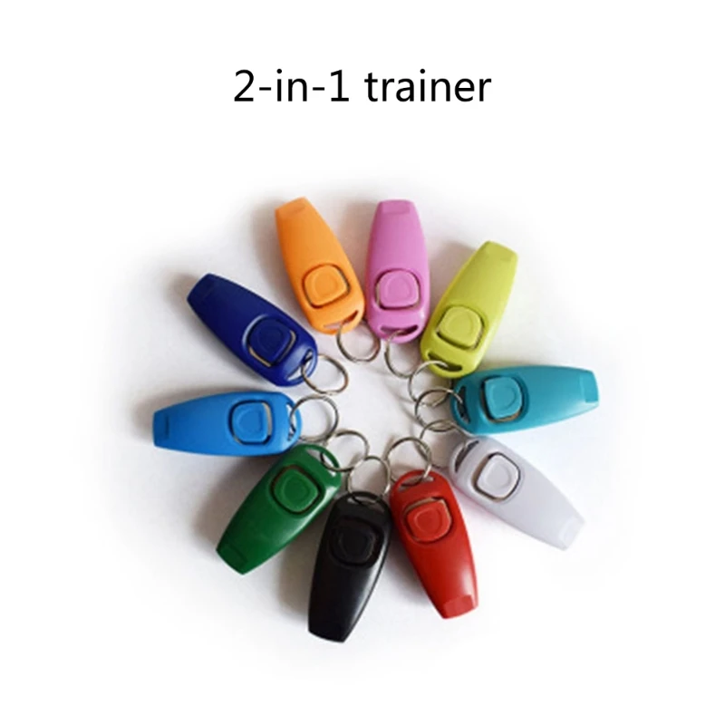 

2 in 1 Pet Dog Whistle And Clicker Puppy Stop Barking Training Aid Tool Clicker Portable Trainer Pet Products Dropshipping