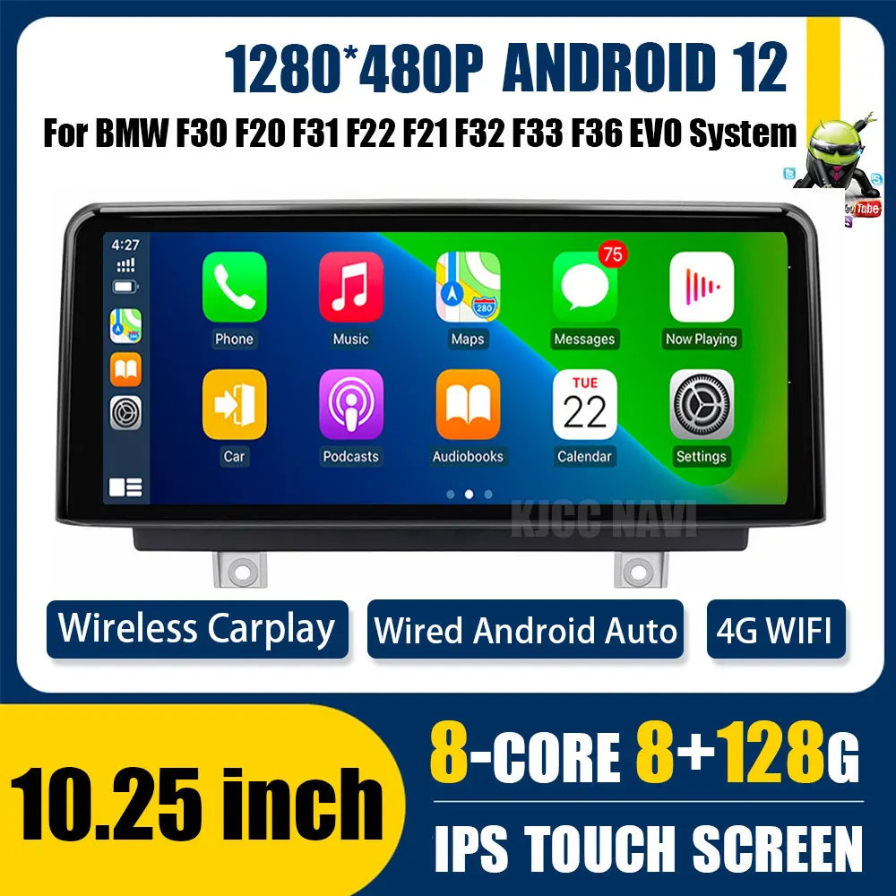 

For BMW F30 F20 F31 F22 F21 F32 F33 F36 Original EVO System Android 12.0 Carplay Auto Radio Multimedia Player GPS Navigation