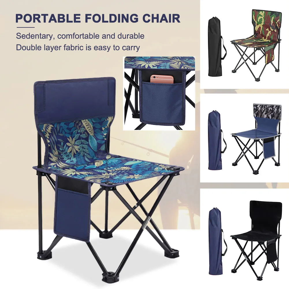 

Съемный портативный складной рыболовный стул, уличные стулья для кемпинга, пляжный рыболовный стул, Сверхлегкий стул для путешествий, пеше...