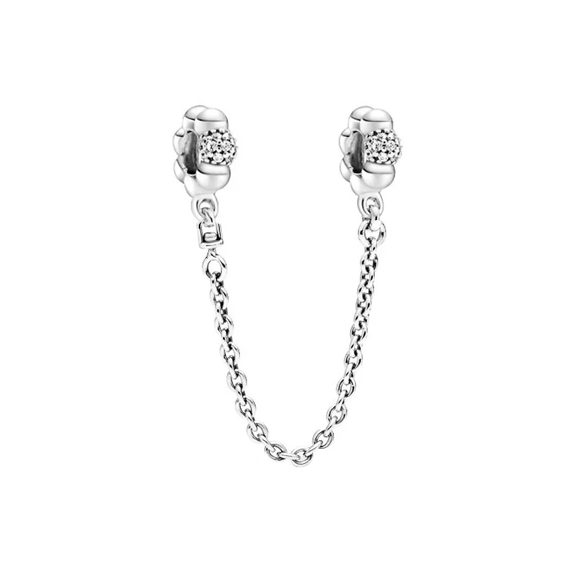 

Guaranteed Quality 925 Solid Silver Moment Beads and Pave Safety Chai Fit Pandora Bangle Bracelet Jewelry Accessories